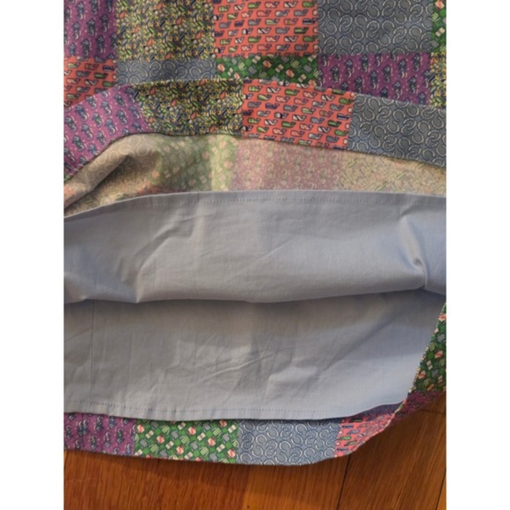 Vineyard Vines Pastel Cotton Patchwork Strapless Mini Dress Derby Print Sz 4 - Picture 9 of 13